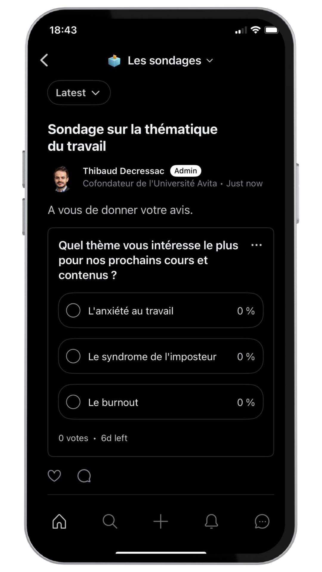 Mockup sondage
